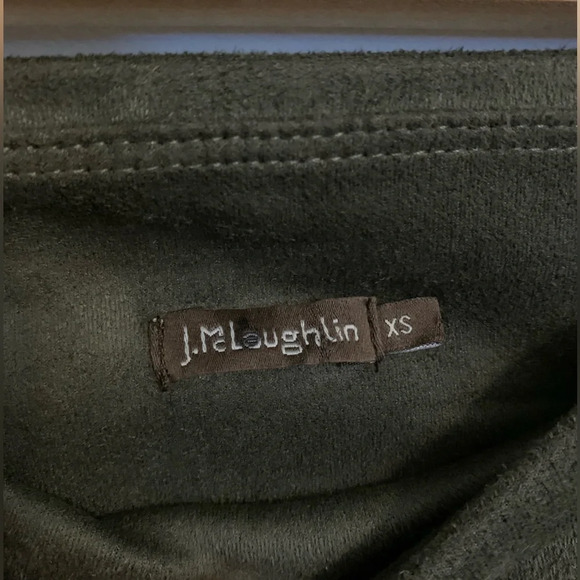 J. McLaughlin forest green faux suede leggings, women’s size XS - Picture 4 of 7